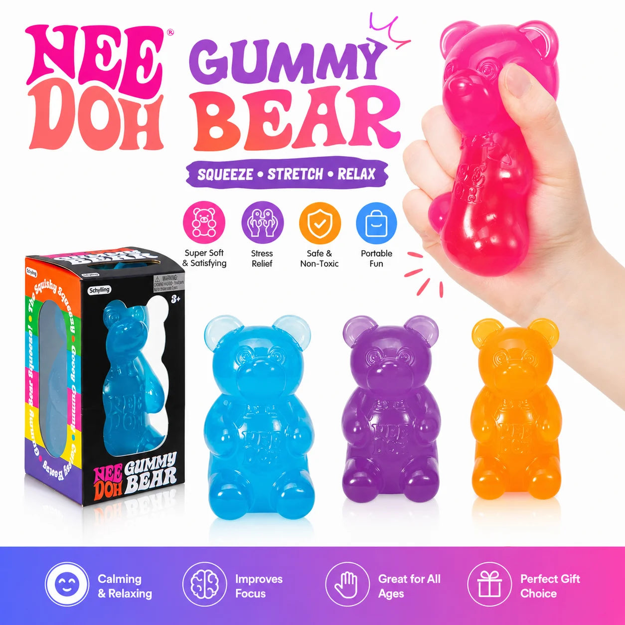 NeeDoh Gummy Bear Squishy