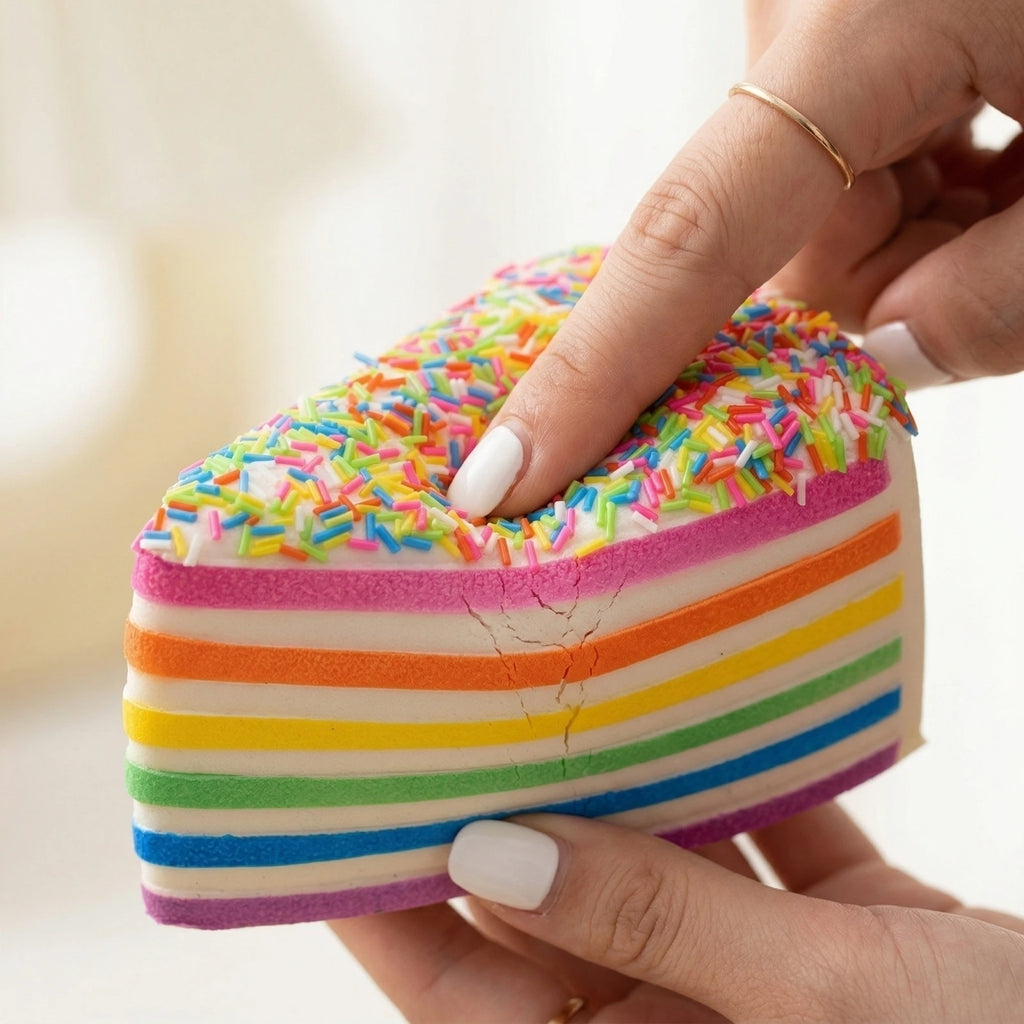 Squishy Rainbow Layer Cake Toy
