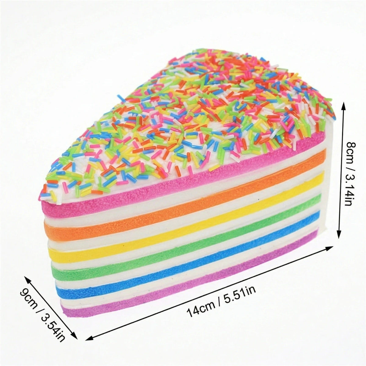 Squishy Rainbow Layer Cake Toy