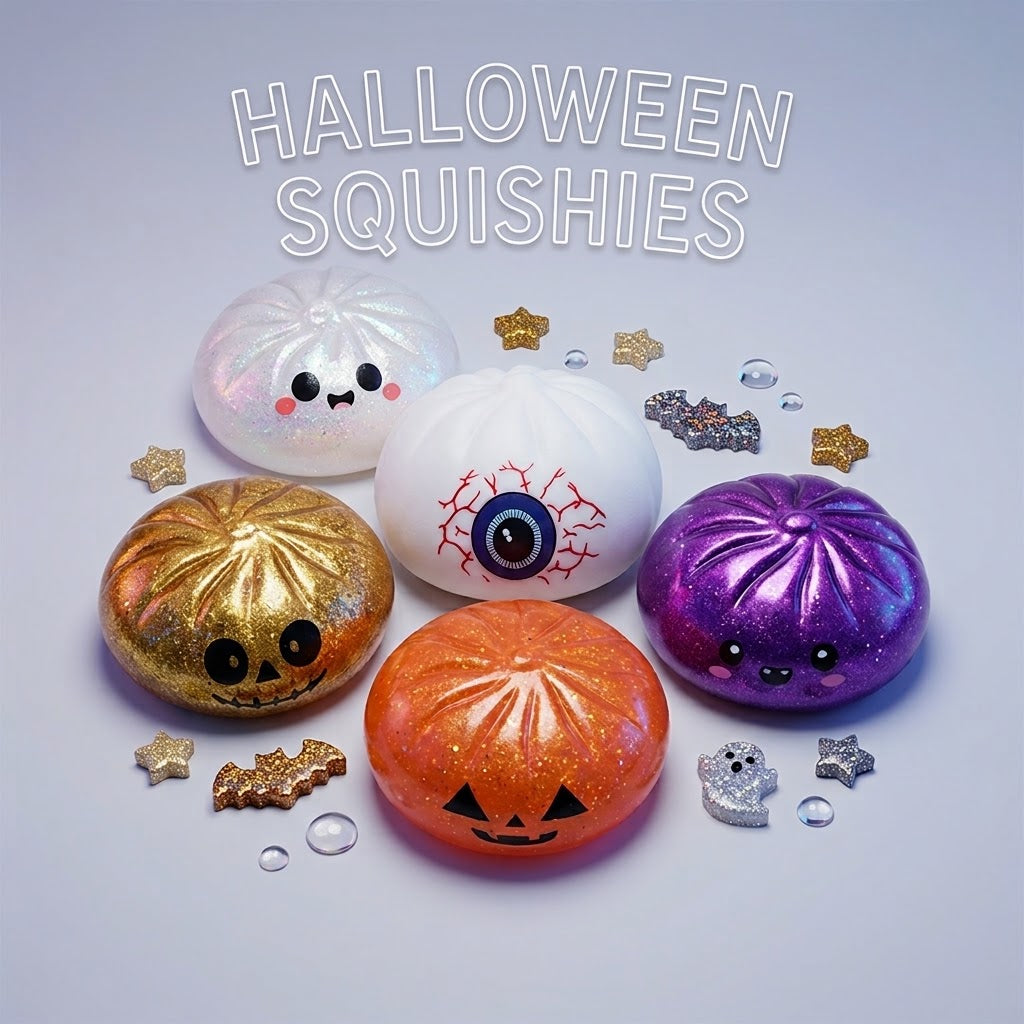 Halloween Mystery Squishy Glitter Dumplings 1-5 Peices